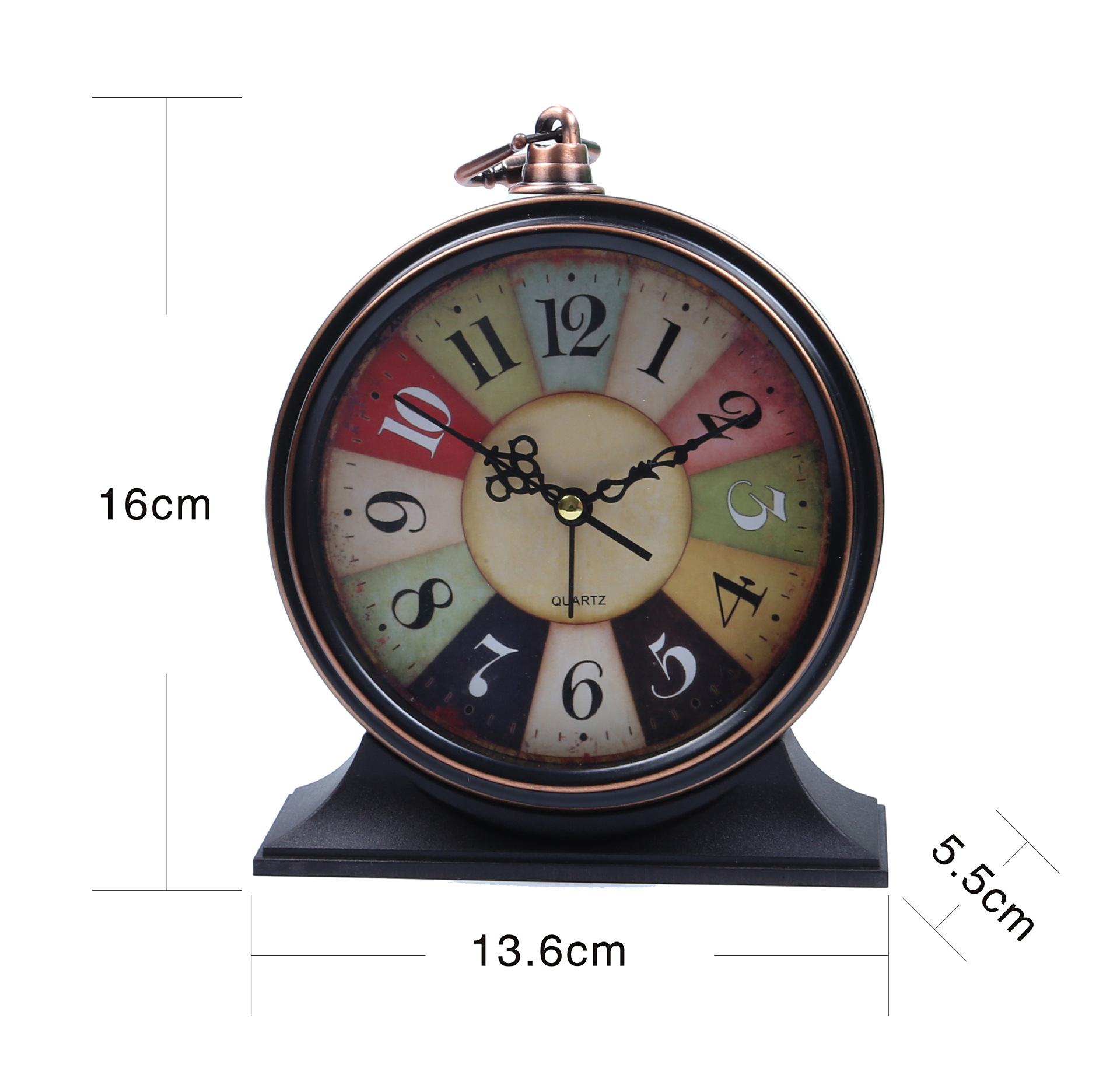 Retro European Style Idyllic and Creative 508 Alarm Clock Lazy Student Alarm Clock Simple Bedside Metal Alarm Clock Desk Clock Wall Clock