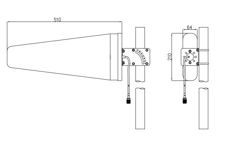 5g对数周期天线 5g通讯天线 698-4000mhz 5g网络覆盖室内分布系统