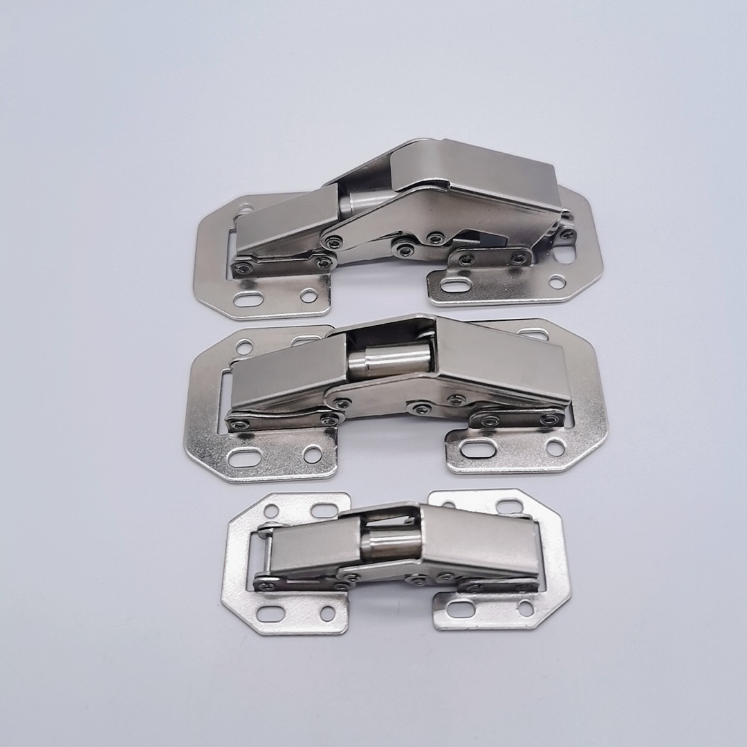 免打孔阻尼缓冲液压铰链 免开孔槽衣橱柜门合页 桥式明装弹子铰链