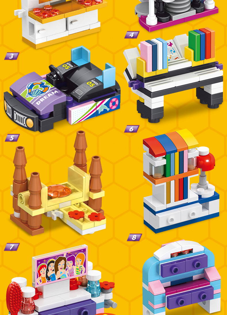 世标女孩系列梦想大舞台兼容乐高儿童益智小颗粒拼装拼插积木玩具