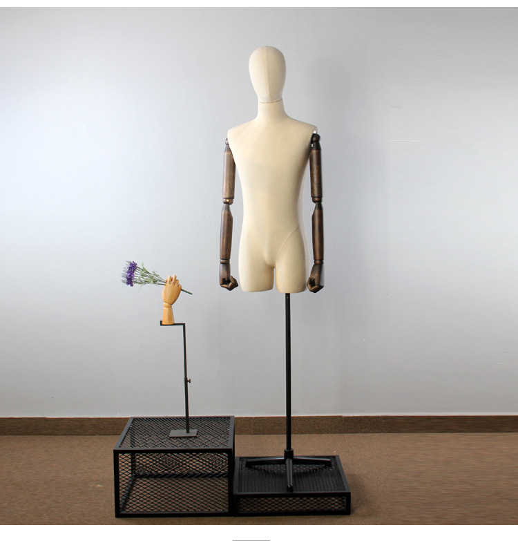 执得简约现代道具男半身服装店模特展示架假人架人气mannequin