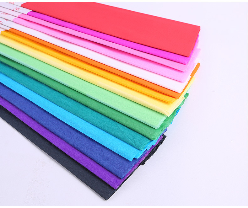 皱纹纸 手工材料纸彩色手揉纸儿童diy手搓纸玫瑰花手揉纸褶皱纸