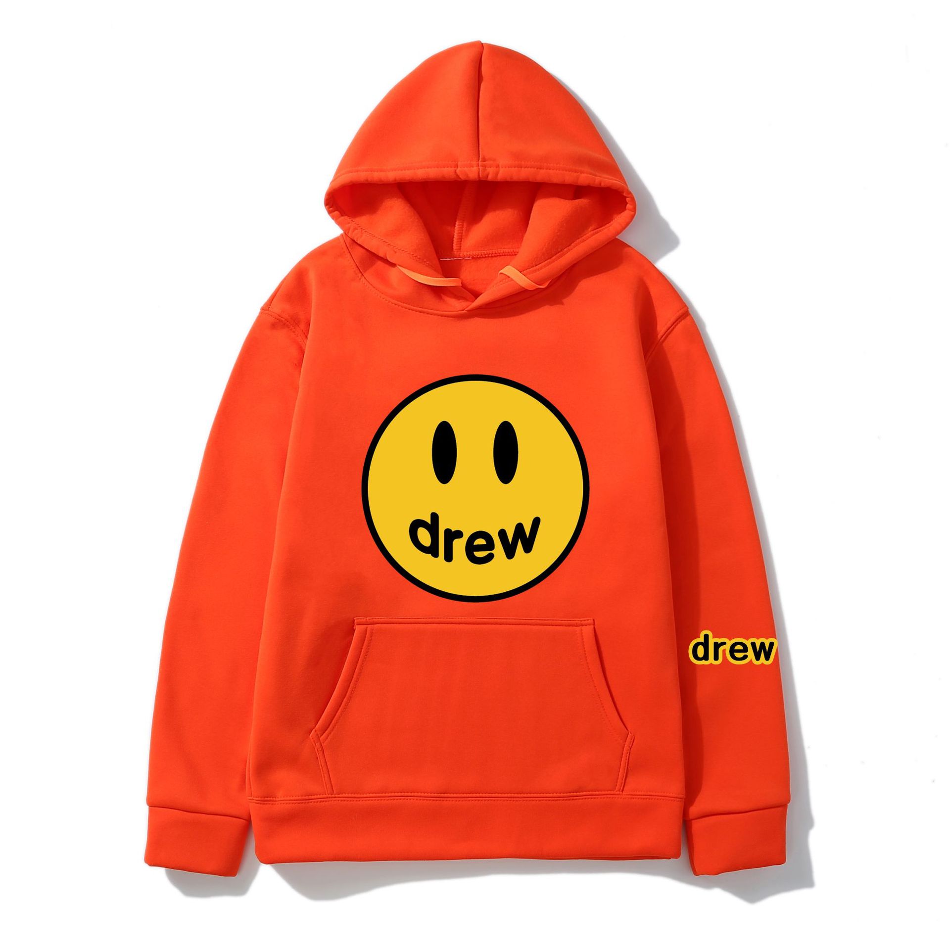 drewhouse笑脸卫衣男女同款drew贾斯汀比伯同款街头情侣装连帽衫