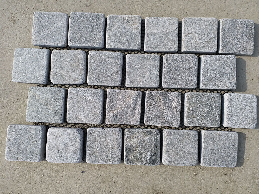 厂家供应灰色马蹄石灰色小方块灰色网贴