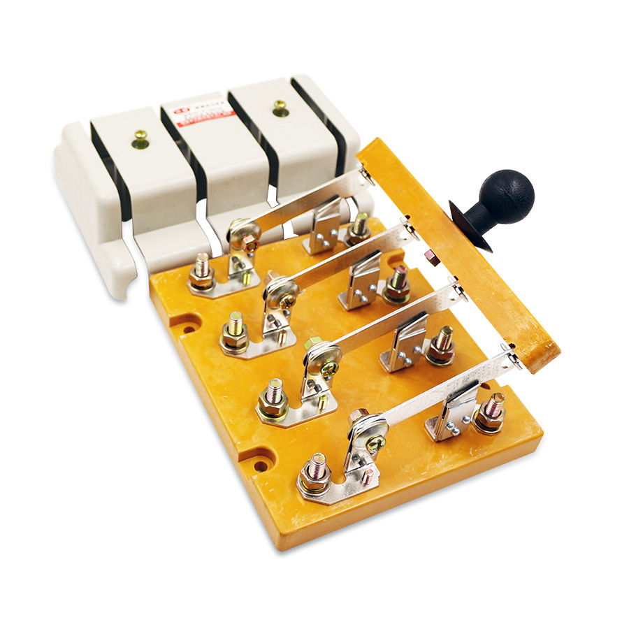 全铜件hd11f-100/48三相四线100a单投防误式刀开关4p10隔离闸刀