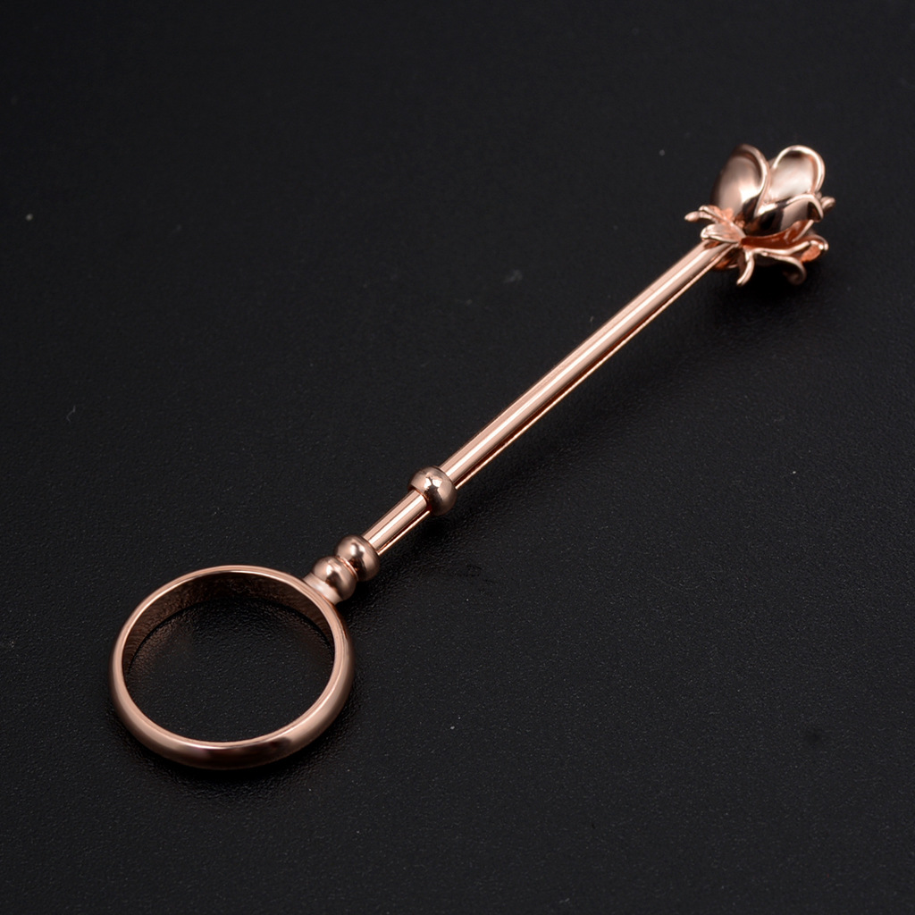 跨境时尚个性 玫瑰花烟夹烟托 都市男女青年游戏办公吸烟戒指