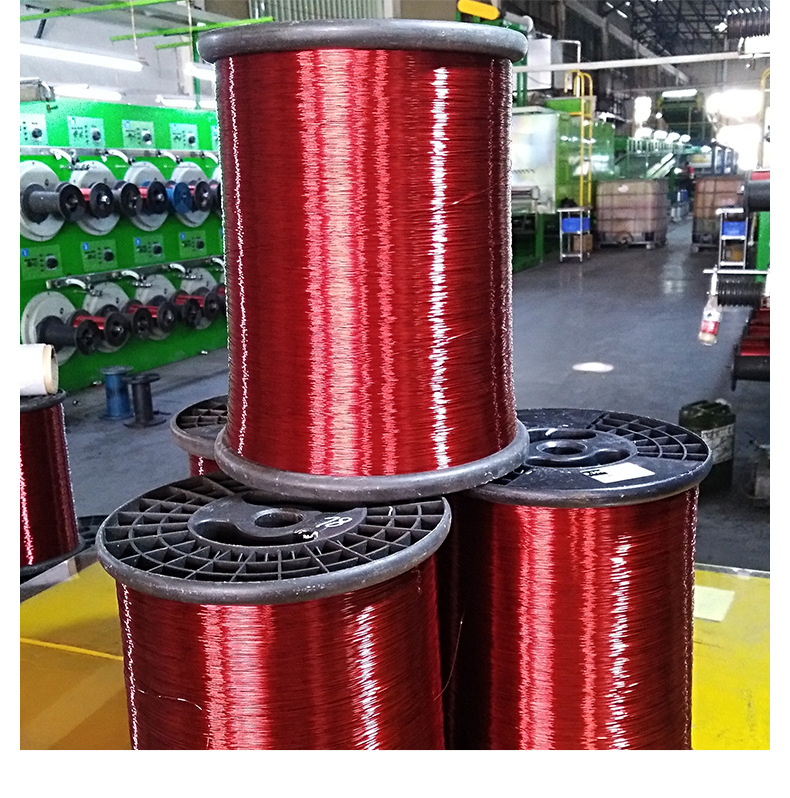 厂家直销qaqz聚氨酯漆包线铜红色单芯自粘漆包线耐高温直焊电机线
