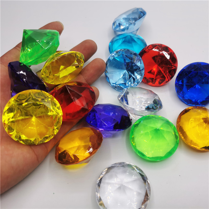 Acrylic Crystal Diamond Ornament Children's Treasure Archaeological Gem Accessories Amusement Park Crane Machines Cartoon Animal in Stock