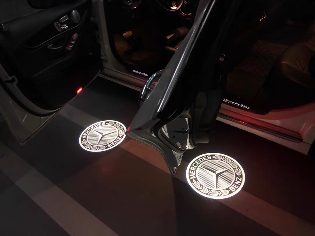 适用于奔驰原厂迎宾灯新e级c级r级a级cls gle gl车门灯改装投影灯