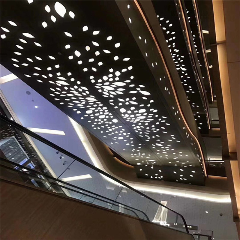 外墙建筑铝单板 厂定制 造型铝合金雕刻穿孔铝单板 咖啡色冲孔板