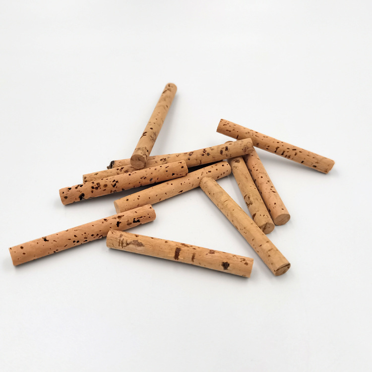 天然带孔软木棒定制 红酒塞材质 香氛试管瓶塞软木条 橡木塞