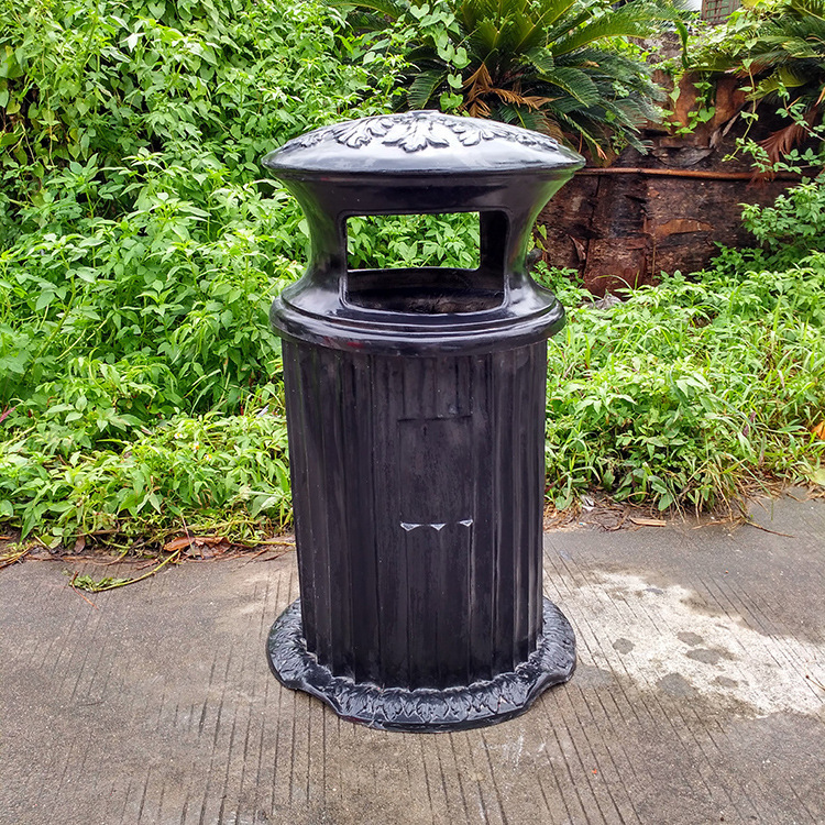 大型玻璃钢雕塑玻璃钢垃圾桶景区双桶户外钢木分类垃圾桶