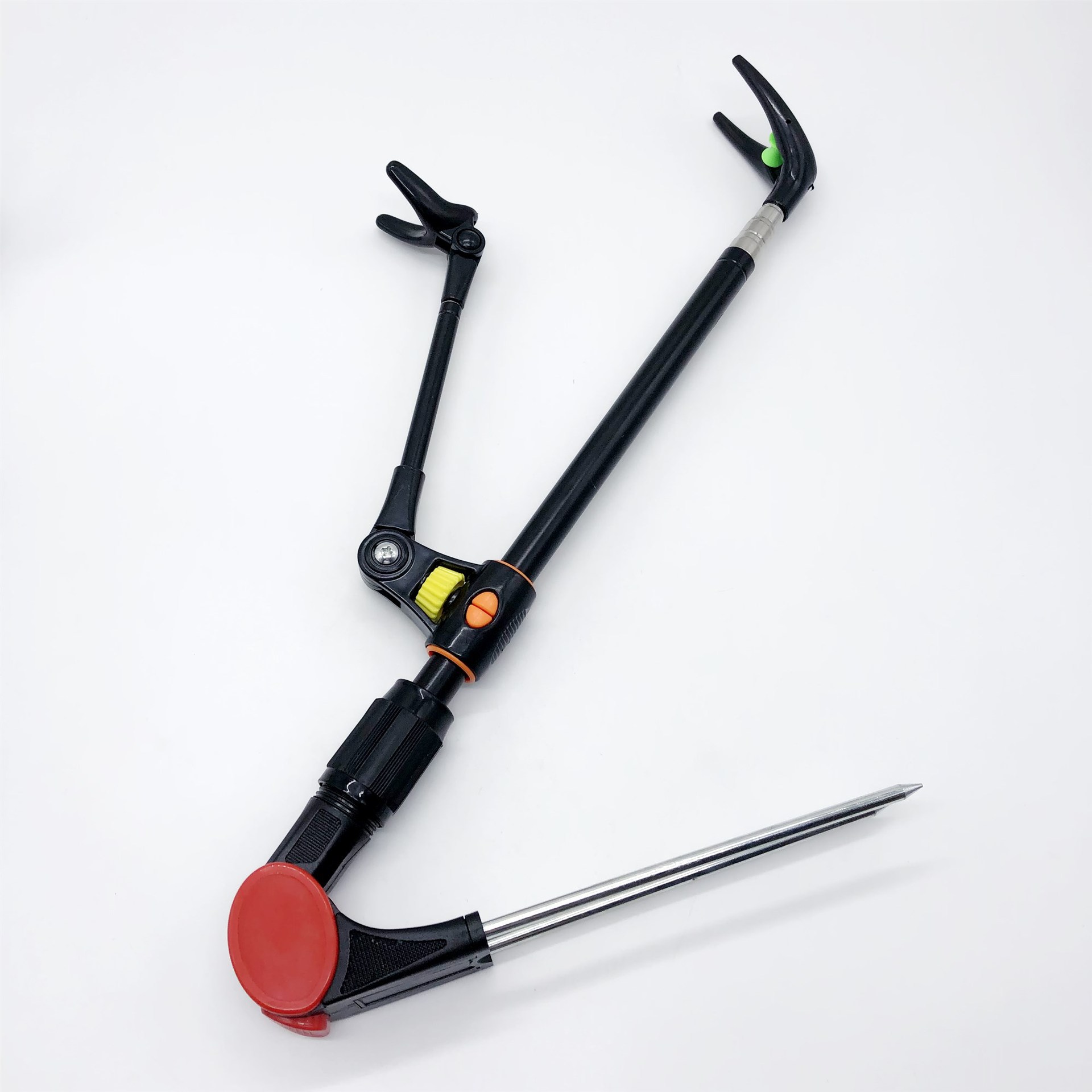 不锈钢加粗鱼竿炮台支架 两用钓鱼支架 钓箱地插支架垂钓用品批发