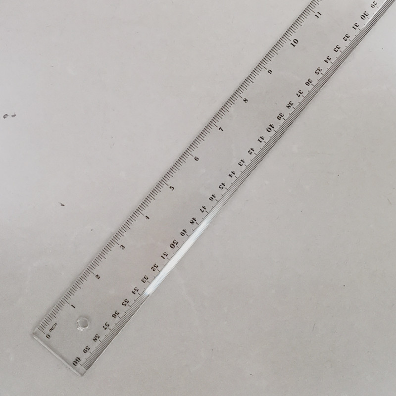 科加60cm直尺公英制 塑料直尺 a1360双边刻度