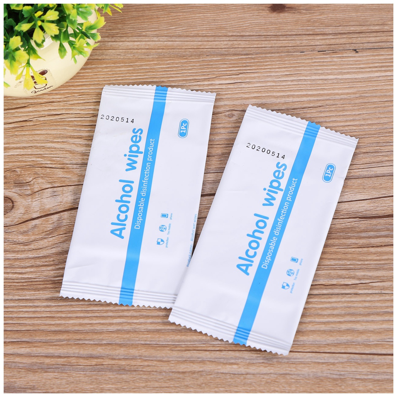 出口75%酒精湿巾英文版单片装杀菌免洗酒精湿纸巾消毒湿巾alcohol