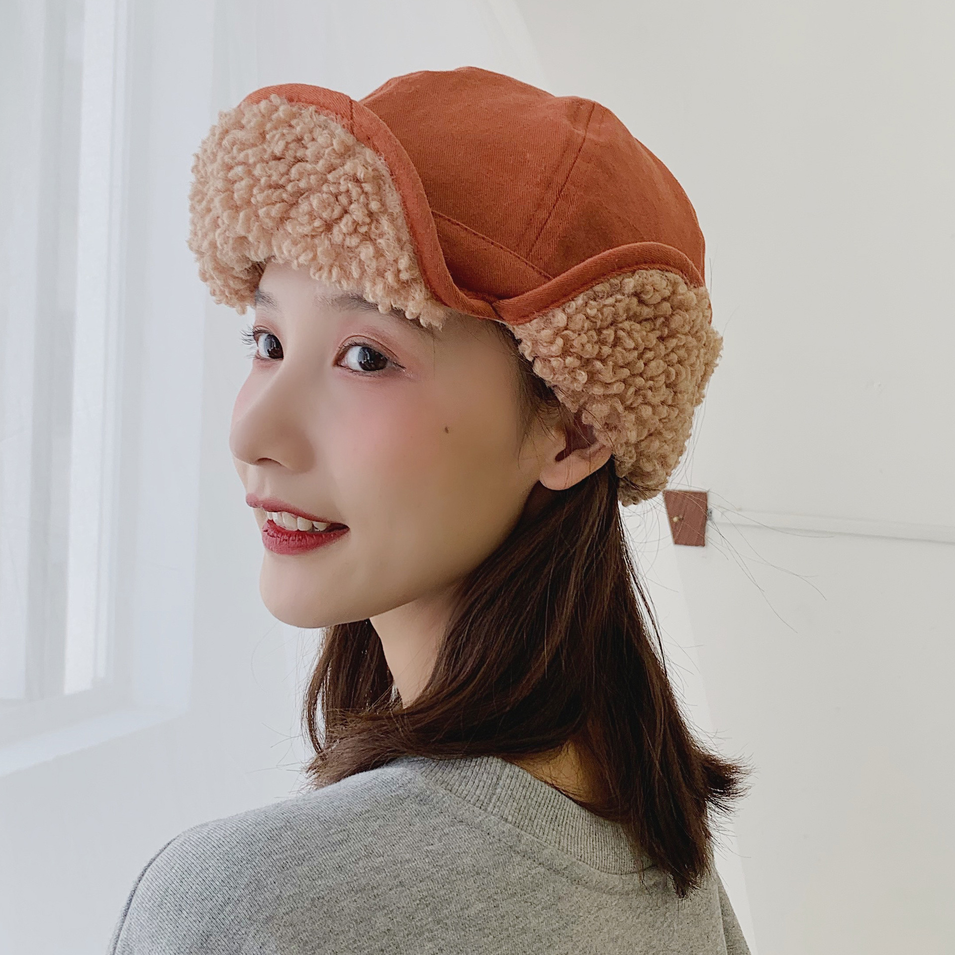 雷锋帽子女秋冬季韩版百搭羊羔毛ins冬天护耳保暖学生日系鸭舌帽