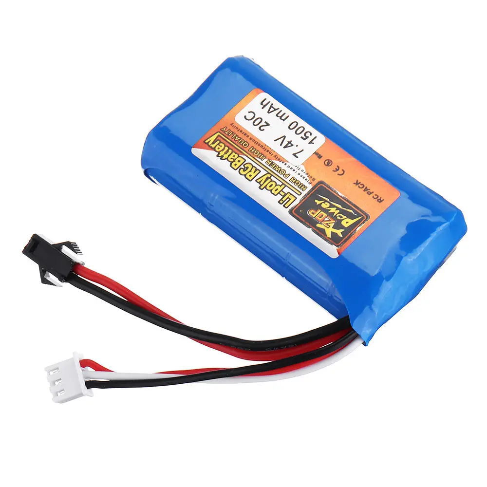 zop18650航rc模电池1500mah7.4v20c锂电池遥控船模车模无人机枪电