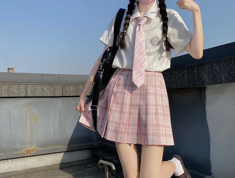 日系学院高腰格子【少女心事】格裙 jk制服裙 百褶裙百折裙半身裙