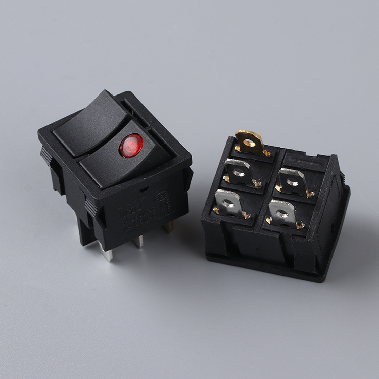 供应双翘板船型开关 鱼眼猫眼灯 按钮复位开关 汽车点烟器led点灯