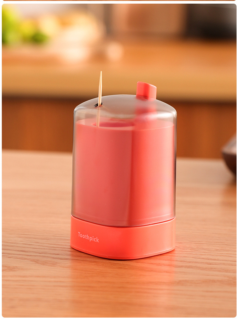 网红自动牙签盒按压式家用个性创意牙签筒桶创意家用高档
