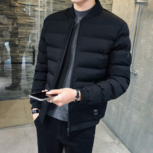 冬季潮男棉衣棒球领青年韩版修身男士棉袄羽绒棉服短款加厚外套
