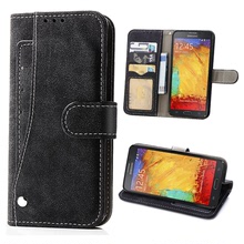 适用三星Note3手机保护壳翻盖插卡支架钱包皮套挂绳多功能创意
