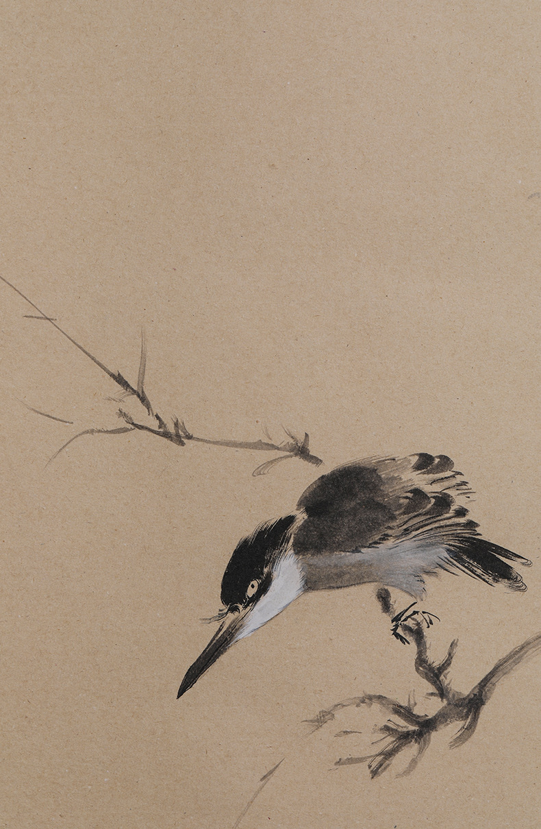 卷轴装裱国画 小品文人画水墨写意诗画 宋朝晏几道朝云信断知何处