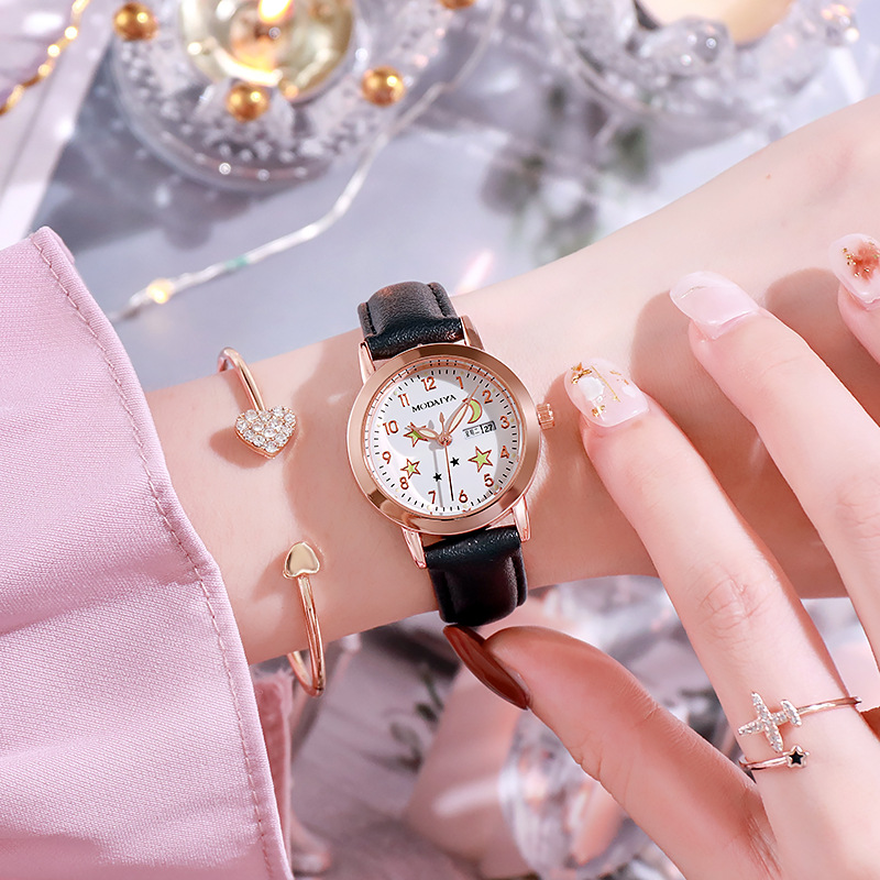 Watch Female Student Waterproof Luminous Simplicity Temperament Girl Junior High School Girl Primary School Children Girl Girl Girl