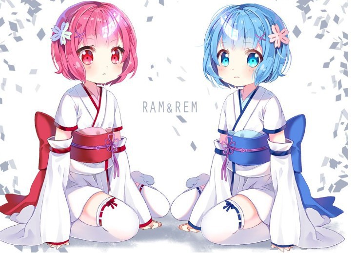 从零开始的异世界生活拉姆蕾姆雷姆回忆幼年11话和服cos女装浴衣