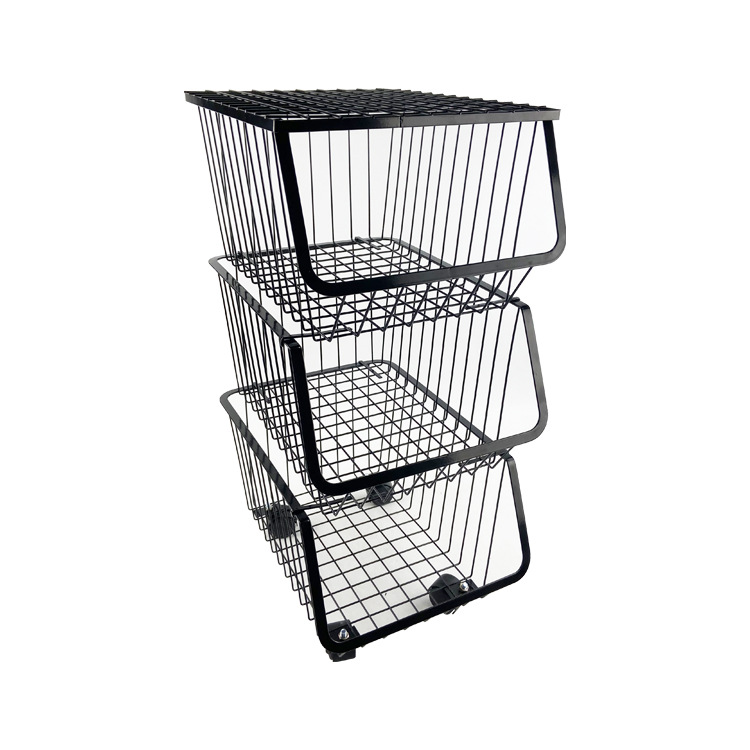 Free Shipping by Manufacturer Kitchen Shelf Floor Basket Mobile Storage Rack Storage Trolley Vegetable Rack