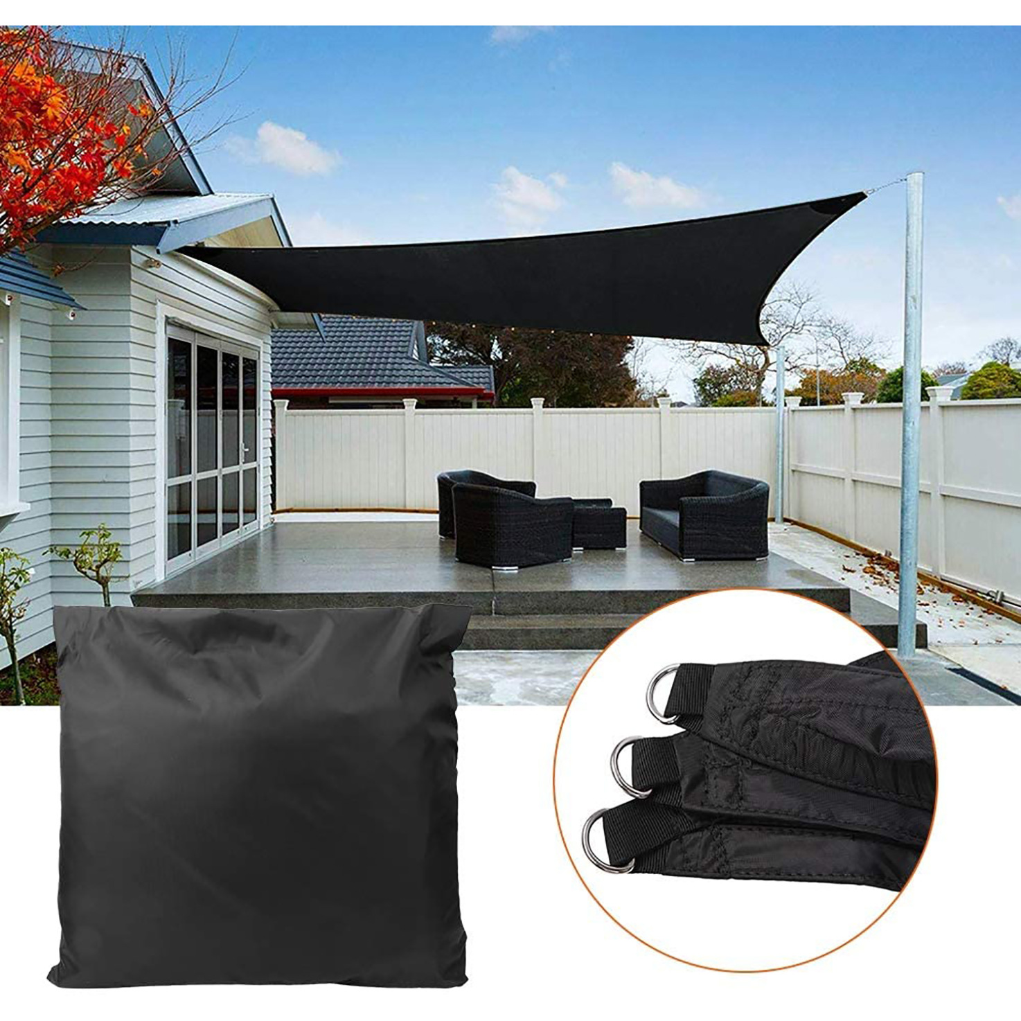 遮阳布 露台遮阳棚 花园泳池遮阳布 庭院遮阳布 牛津布遮阳布