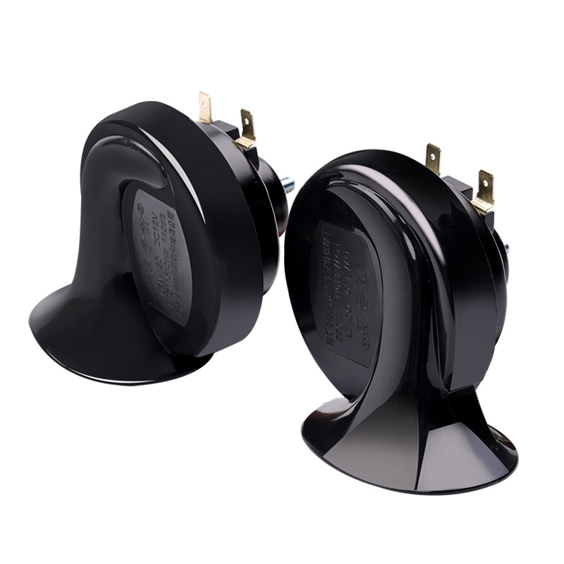 震号笛汽车喇叭蜗牛超响高低音双音鸣笛电喇叭12v防水摩托车通用