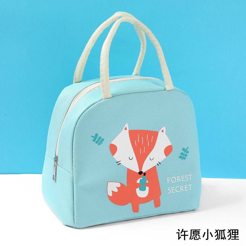 New Lunch Bag Insulated Bag Oxford Cloth with Rice Lunch Bag Animal Pattern Lunch Box Bag