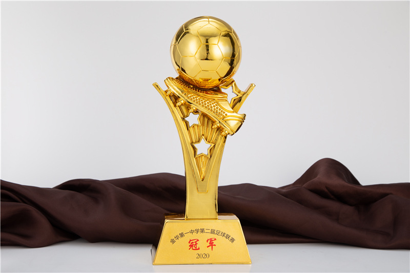 世界杯团队冠亚季奖杯 足球射手前锋球员奖 高端电镀树脂球员印字