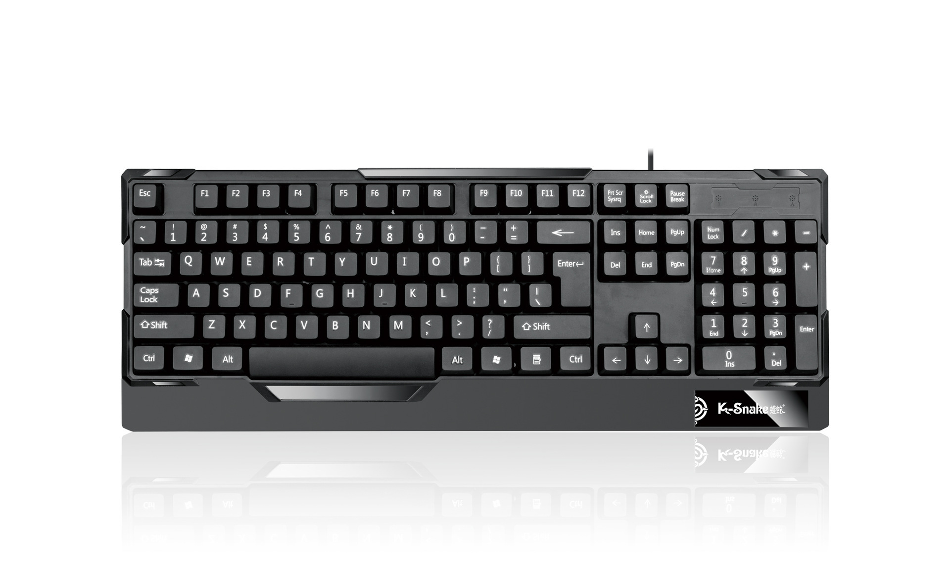 蝰蛇k5办公商务笔记本电脑通用有线usb防水静音电脑键盘支持定制