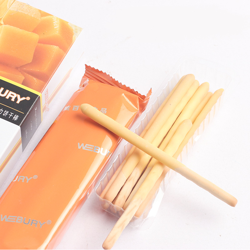 威百利巧克力涂层饼干棒50g24盒箱多口味网红休闲零食