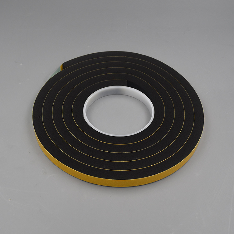 cr氯丁橡胶发泡黑色阻燃密封隔音泡绵胶带eva泡棉胶带有各种厚度