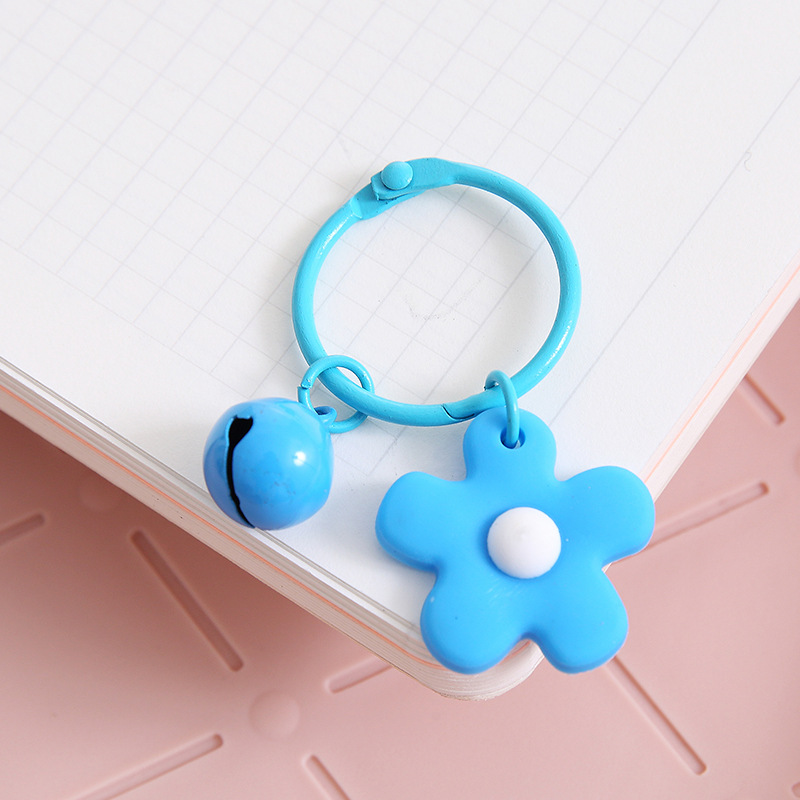 Korean Style Fresh Keychain Candy Ribbon Bell Key Ring Creative Pendant Women's Bag Clothing Ornaments