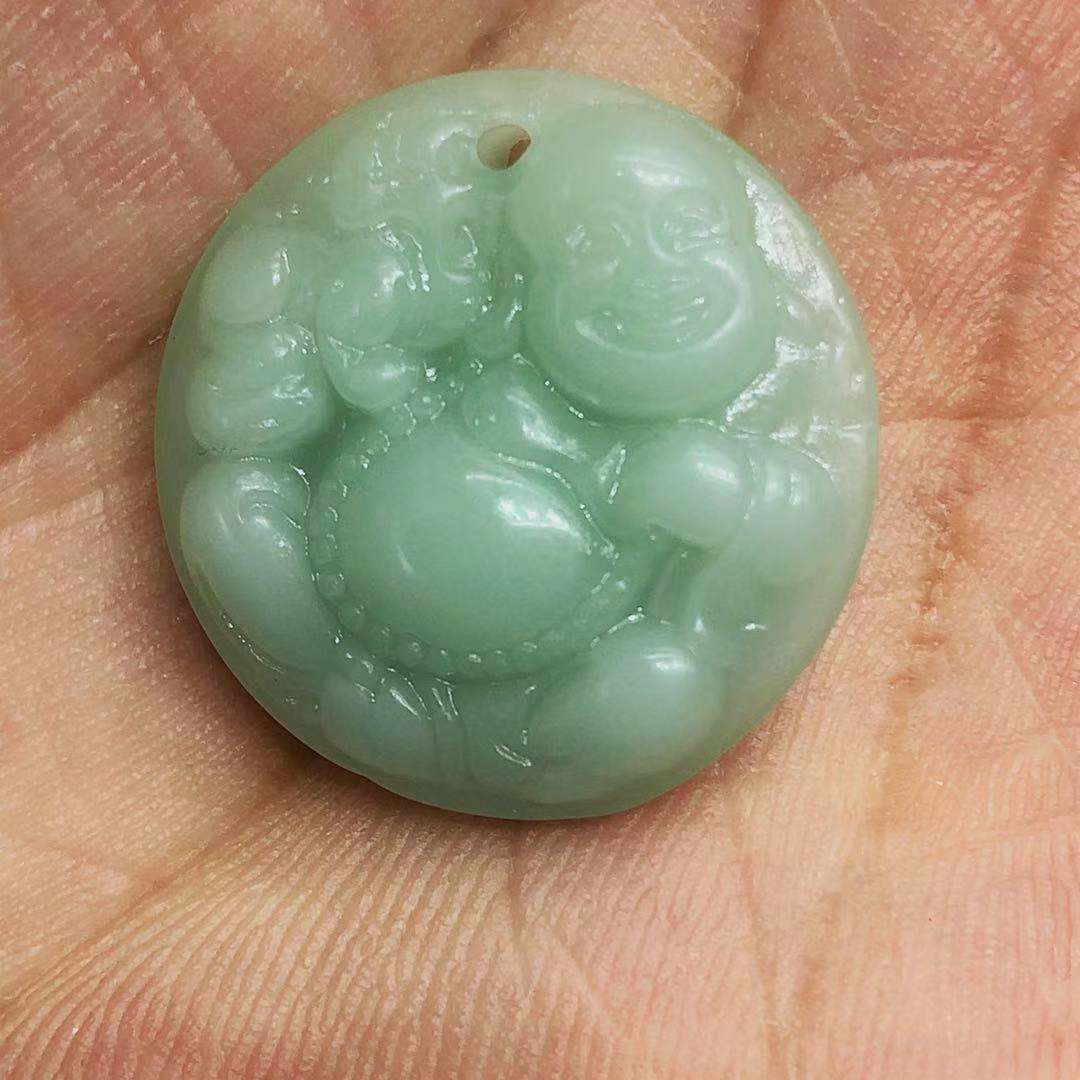 厚秀新品仿玉材料水晶挂件小佛像吊坠钥匙圈配件项链吊坠