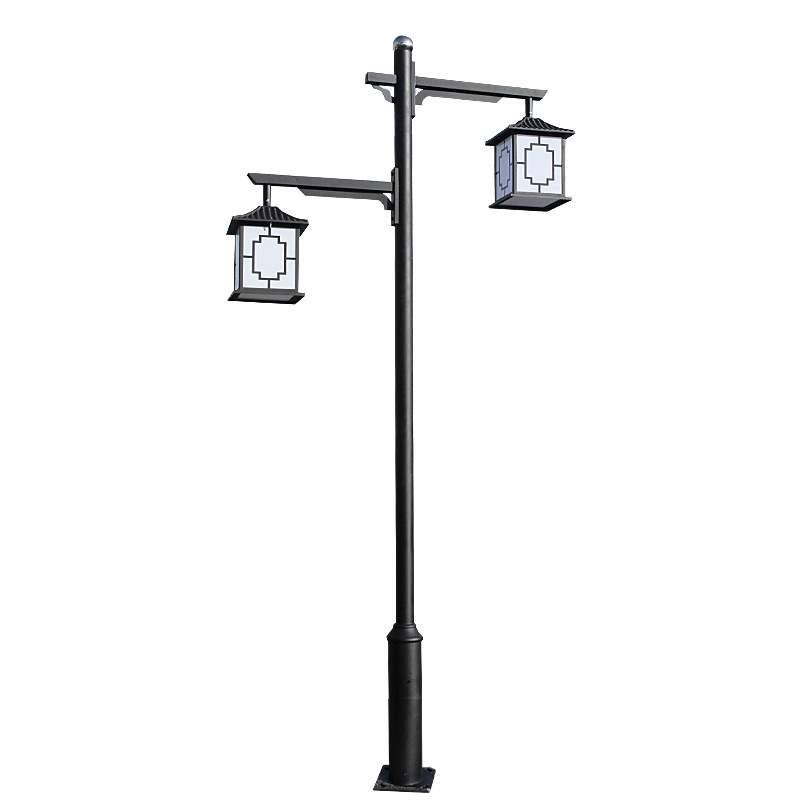 重庆仿古庭院灯太阳能仿古庭院灯中式公园别墅双头笼路灯定制