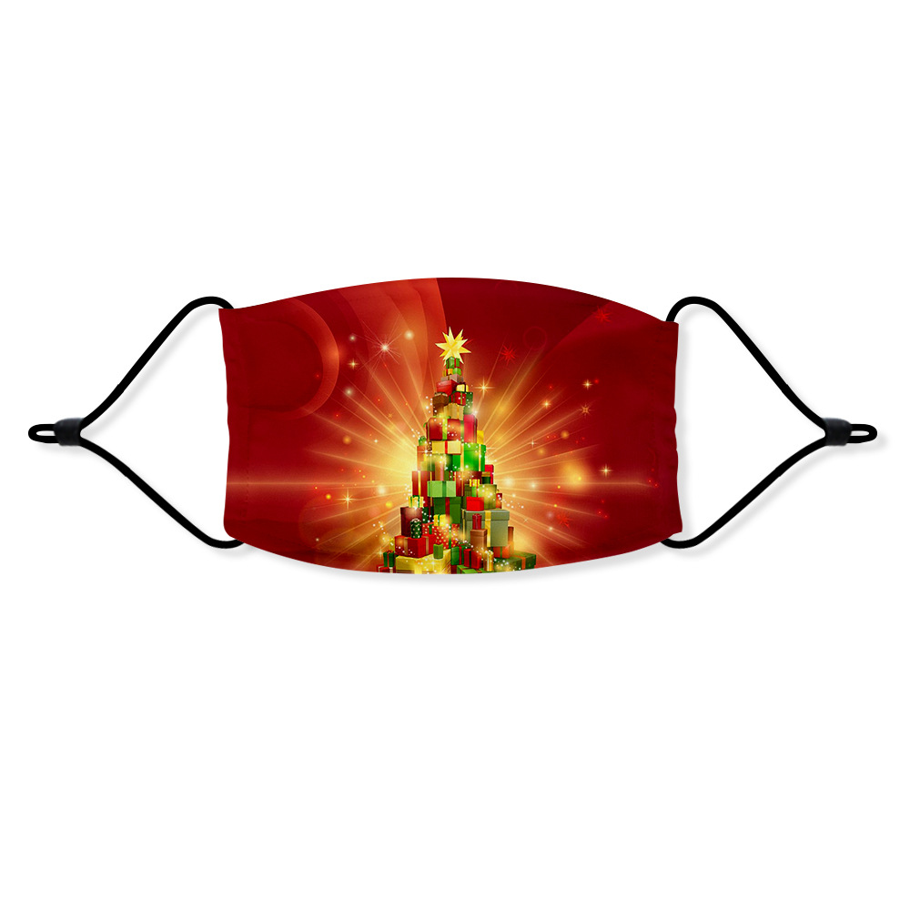 3d新款 christmas 圣诞节雪人圣诞老人口罩可装垫片支持定制