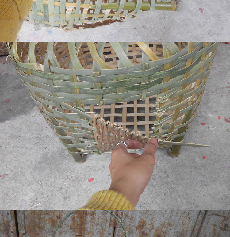 手工竹制品鸡笼鹅鸭家禽养殖竹笼喜庆婚宴农家田园竹编鸡笼罩