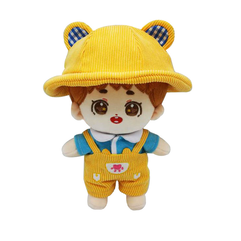 订 制20cm棉花娃娃 q版明星公仔 人形玩偶公仔衣服周边同款定 做