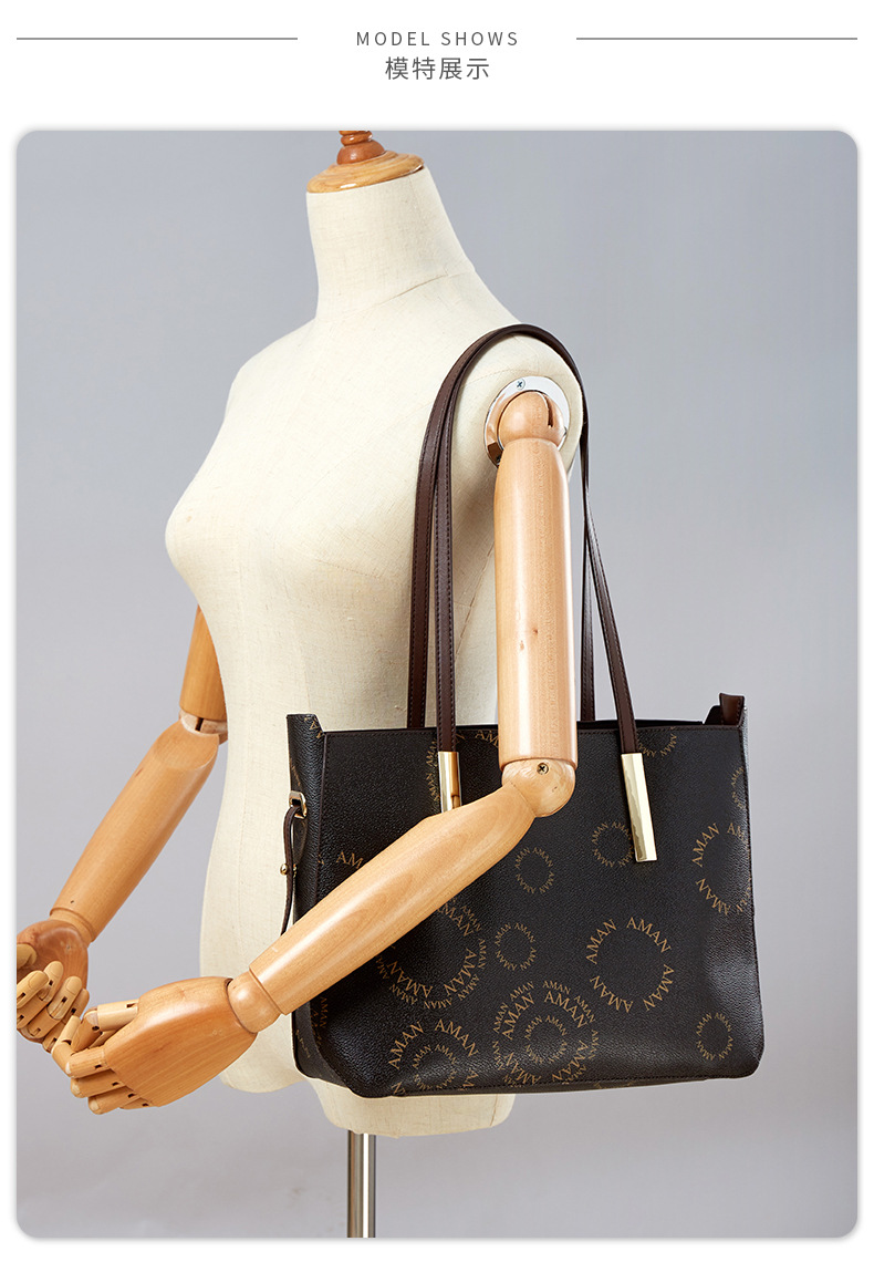 aman女包单肩包大包简约时尚2020女式百搭托特包大容量手提包6247