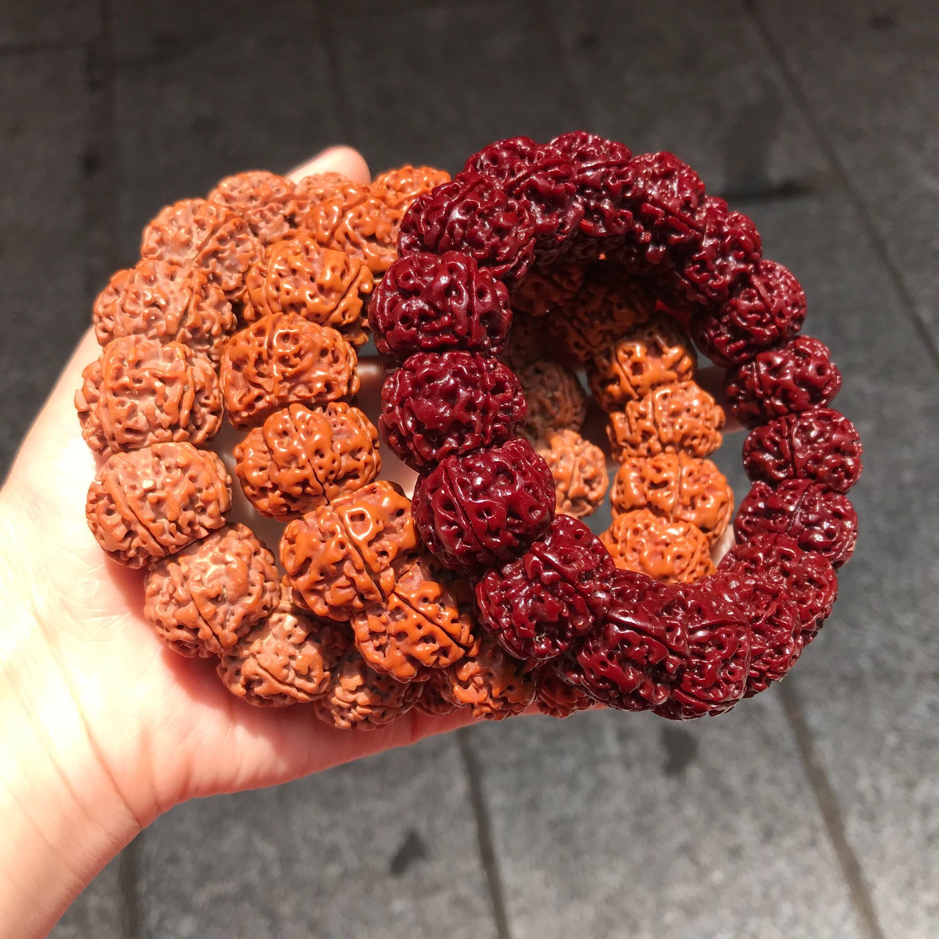 厂家供应手工制作扇面金刚菩提 机刷扇面金刚菩提手串