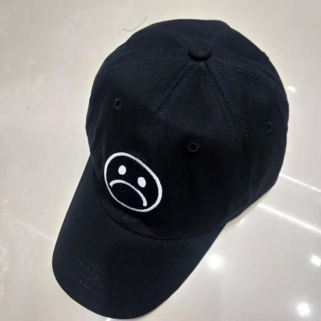 刺绣sadboys棒球帽纯棉伤心男孩哭脸鸭舌帽潮牌弯檐sad boy遮阳帽
