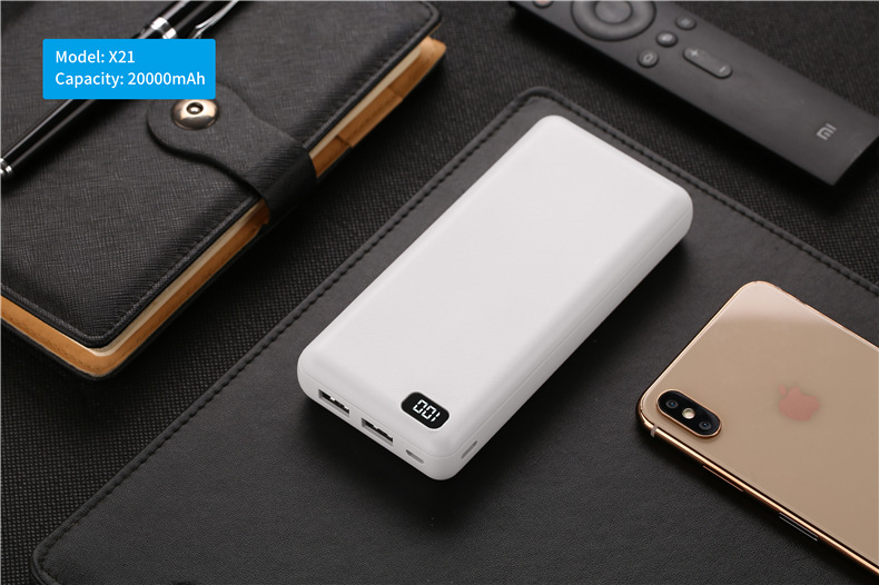 批发新款大容量充电宝20000毫安pd快充移动电源usb双输出定制logo