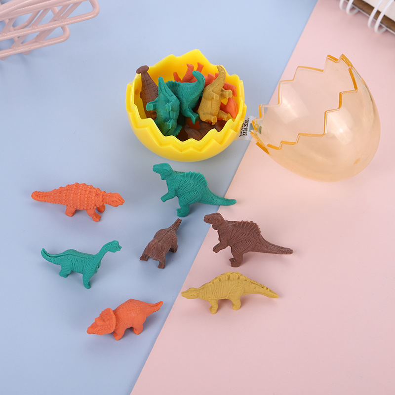 创意卡通恐龙蛋橡皮擦儿童学生文具小学生礼品学生用品批发