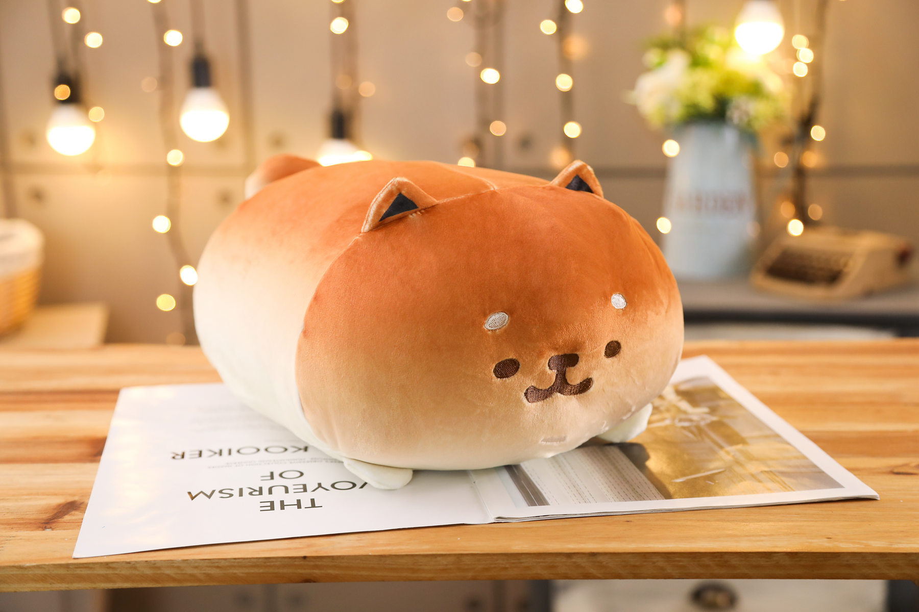 创意柴犬面包狗抱枕毛绒玩具公仔定制礼物一件代发