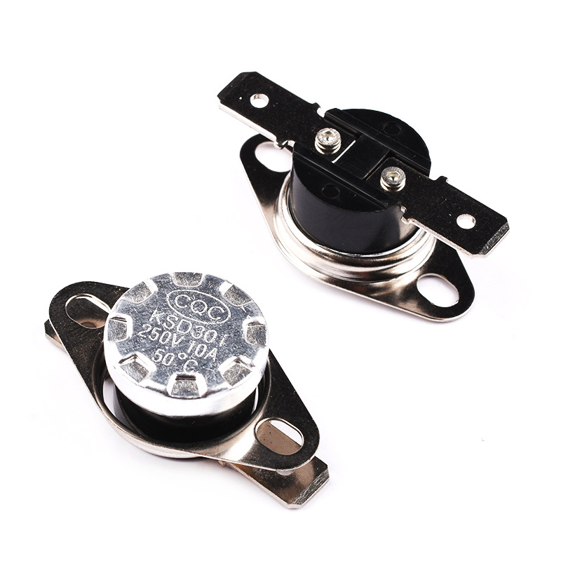 ksd301温控开关温度控制器 常开40-150度 250v/10a平脚 过温保护